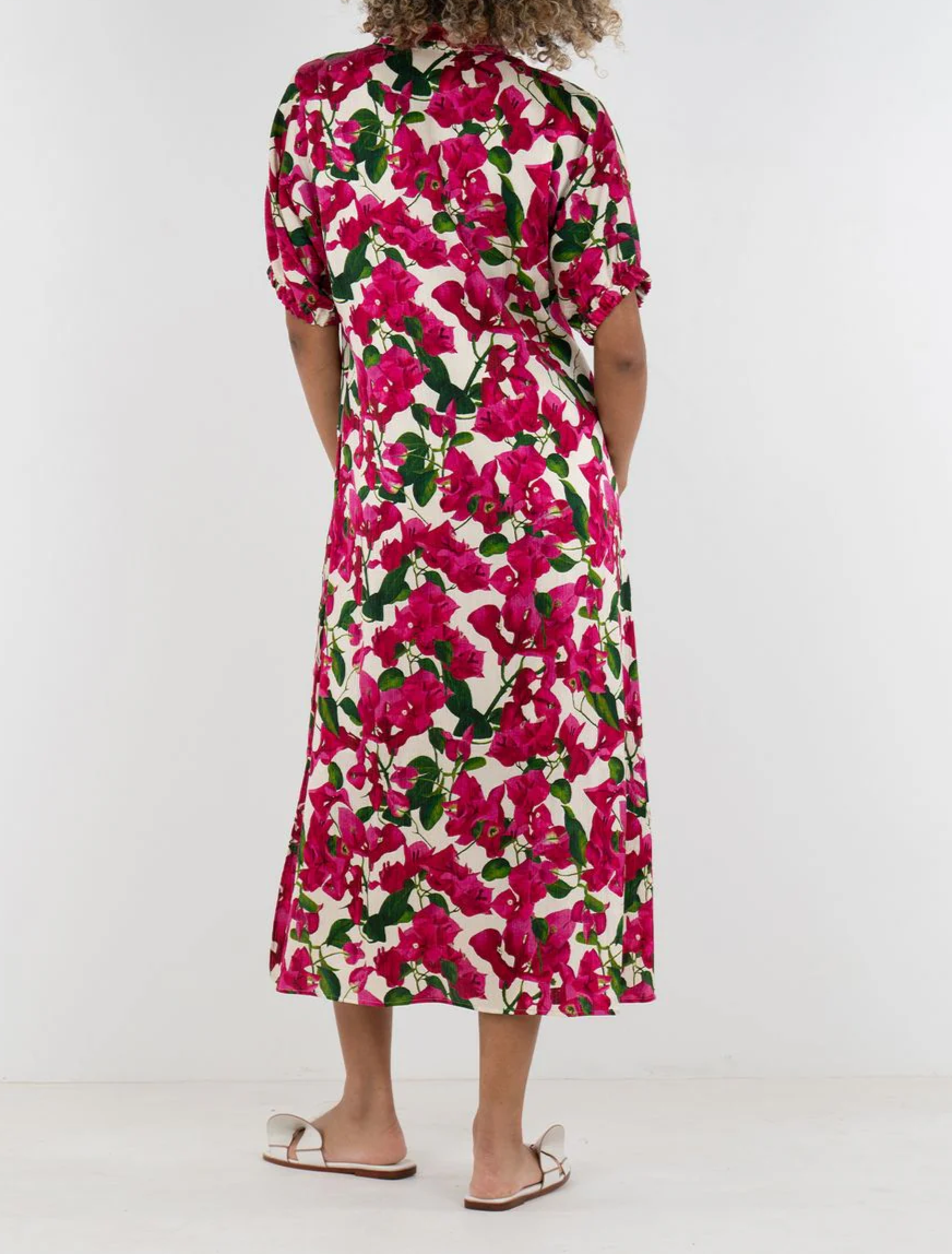 Poppy-print maxi dress