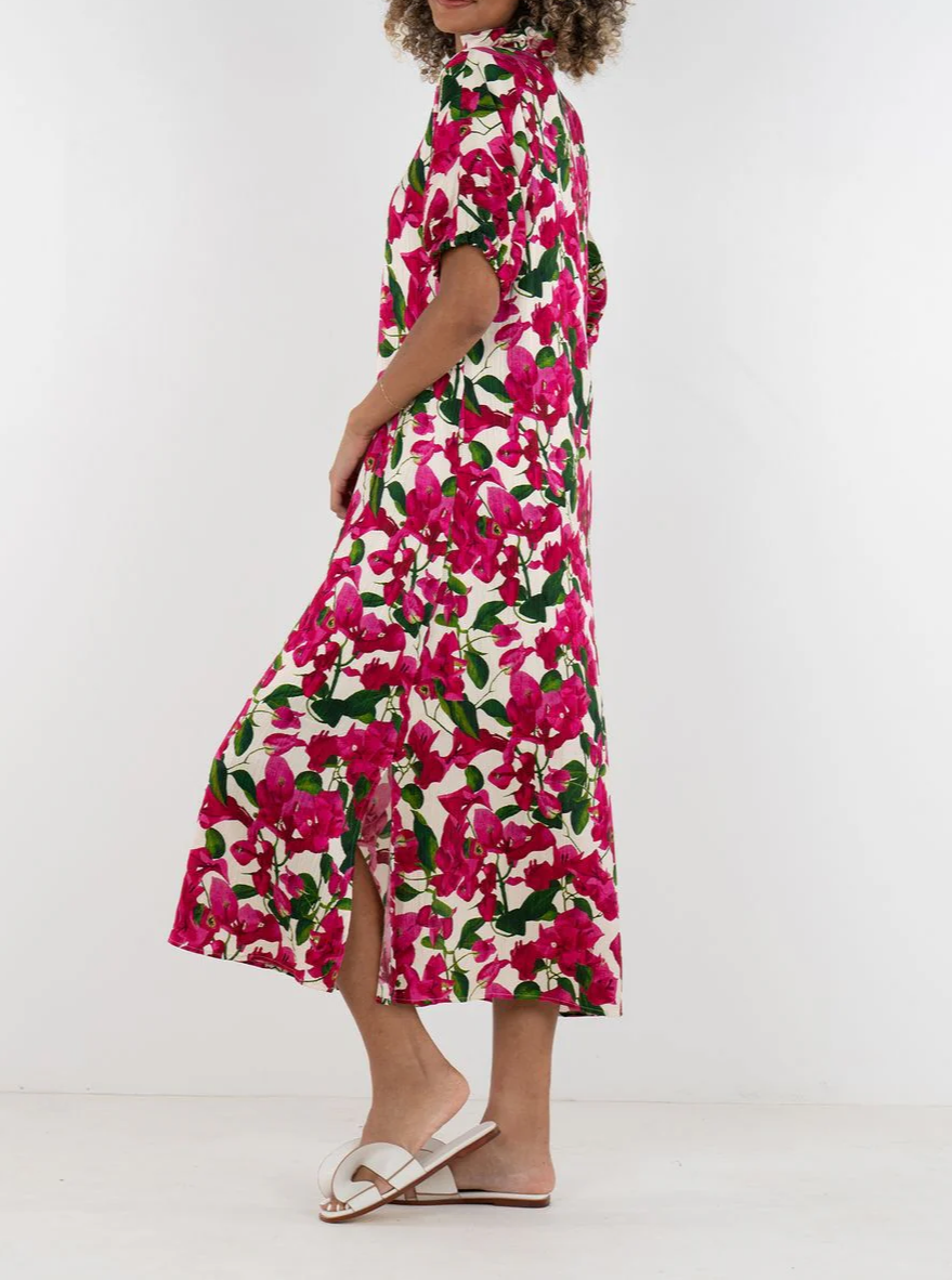 Poppy-print maxi dress