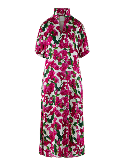Poppy-print maxi dress