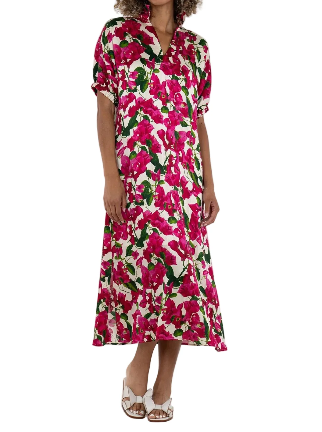 Poppy-print maxi dress