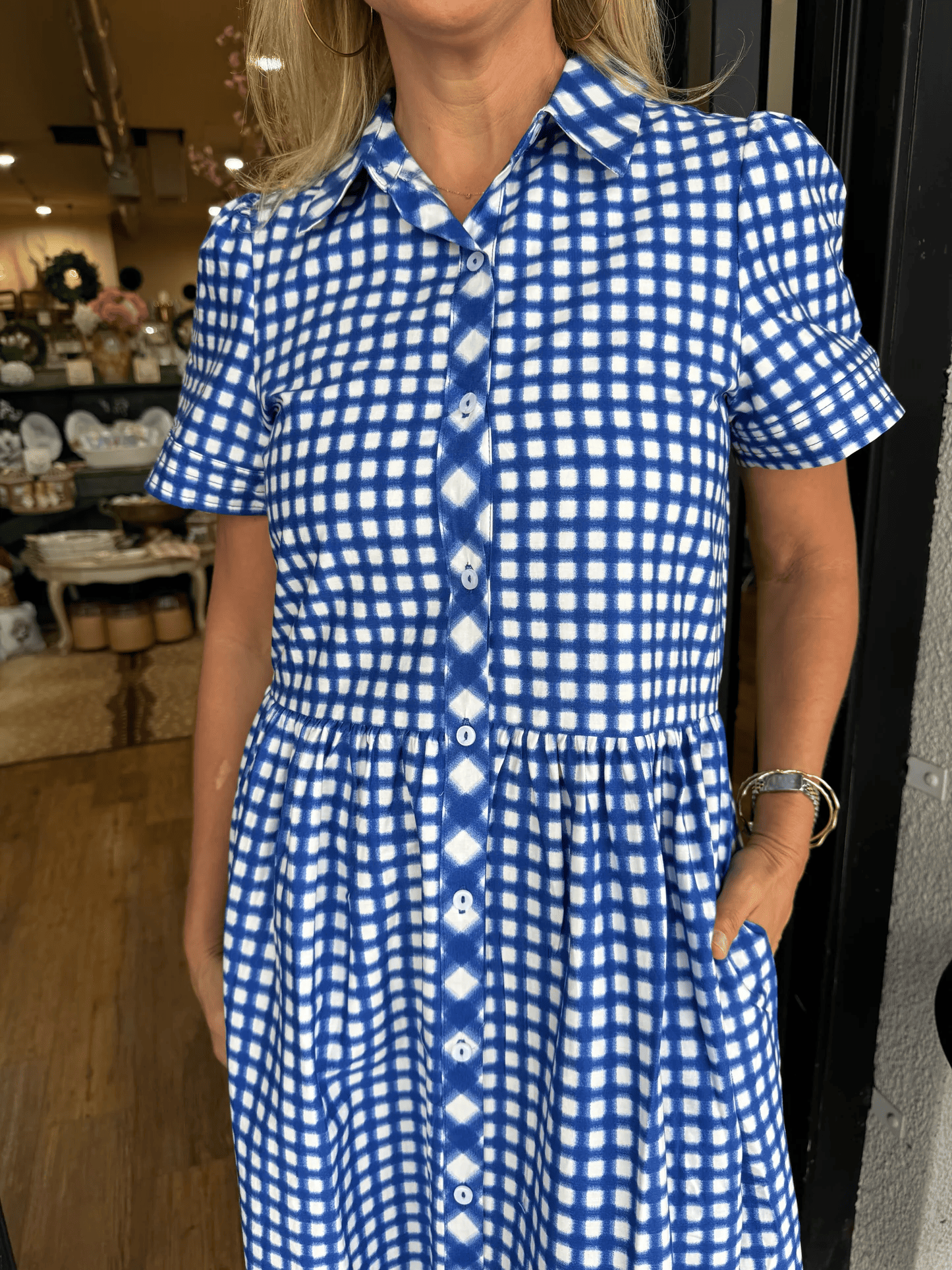 Square Jema Gingham Mix-and-Match Dress