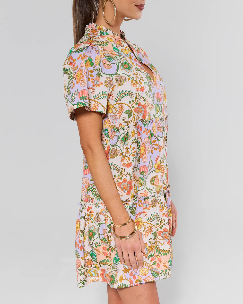 Multi Floral Short Dress