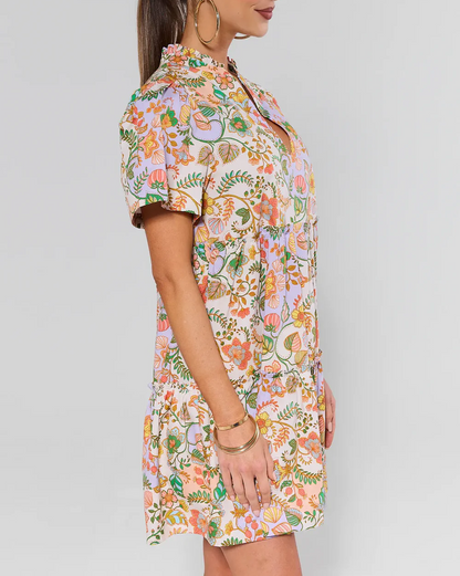 Multi Floral Short Dress