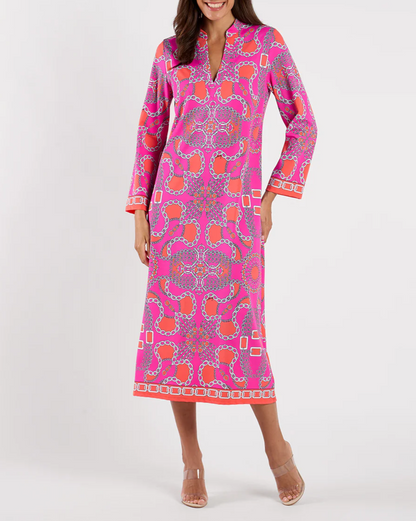 Abstract-print dress