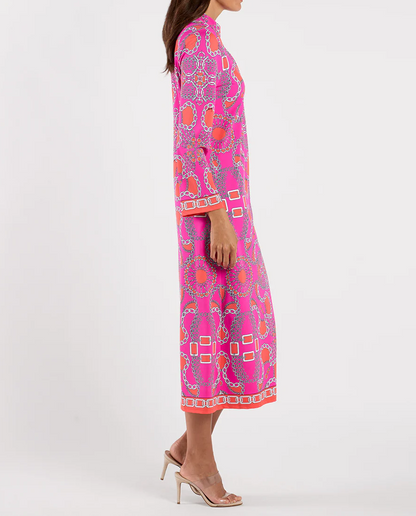 Abstract-print dress