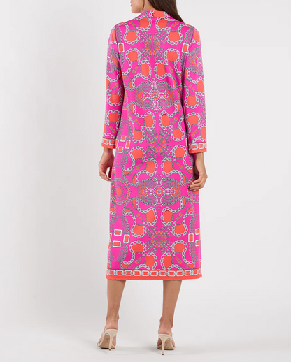 Abstract-print dress
