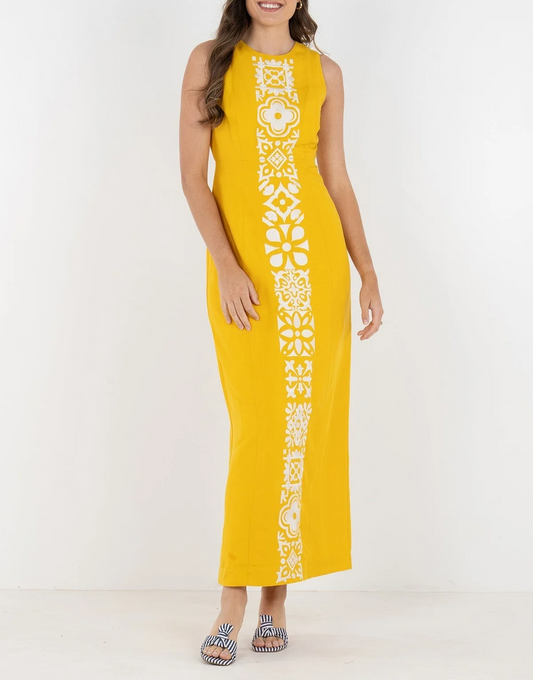 Sleeveless printed dress