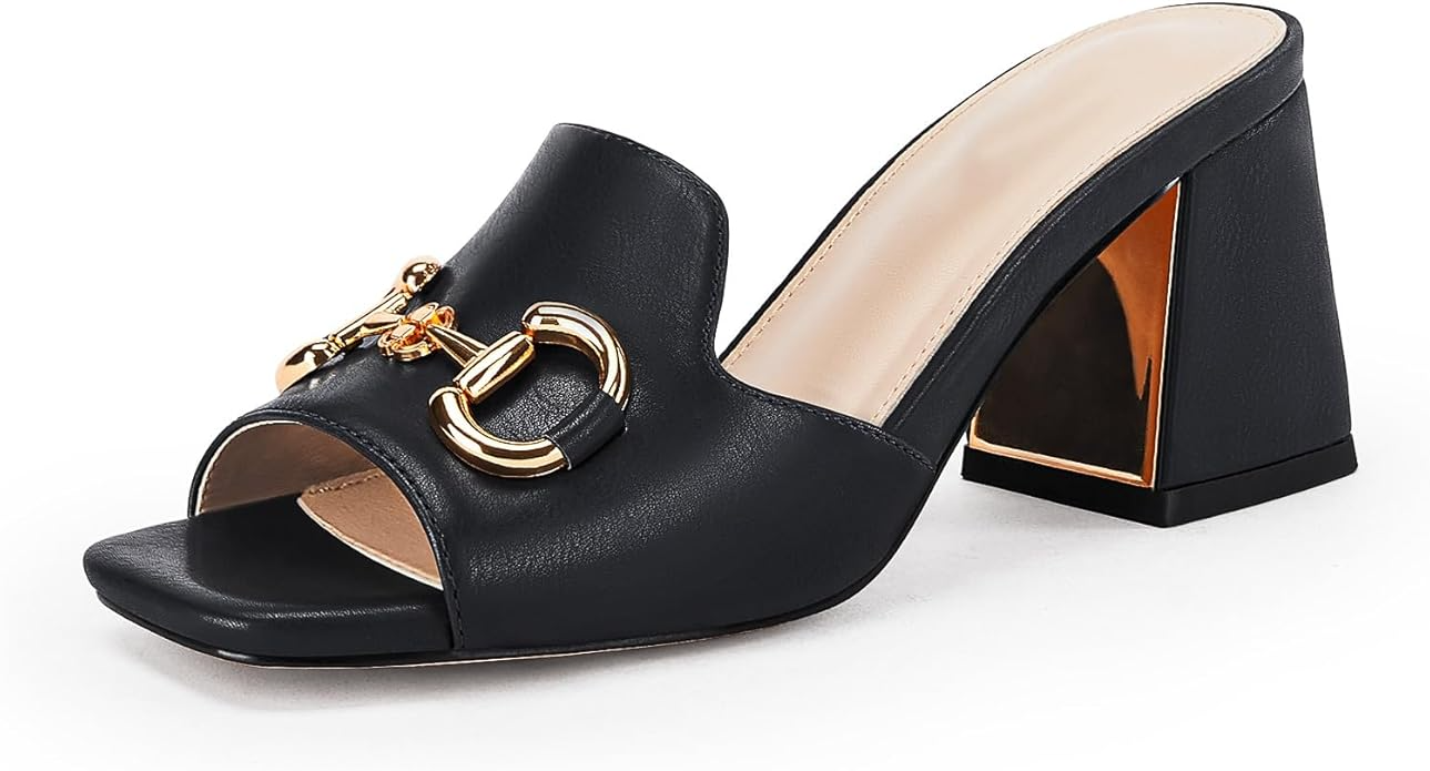 Heel Peep Toe Slides