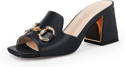 Heel Peep Toe Slides