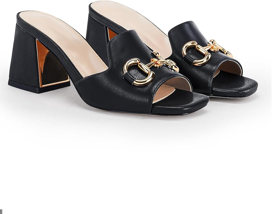 Heel Peep Toe Slides