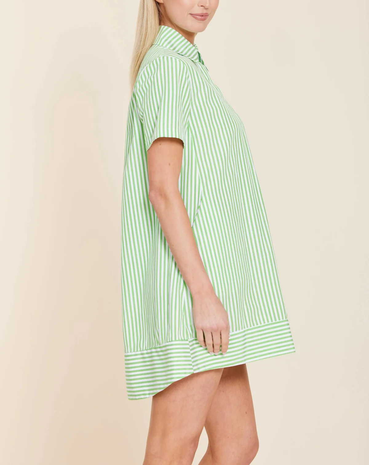 Striped Poplin Shift Dress