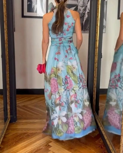 Elegant  printed long dress