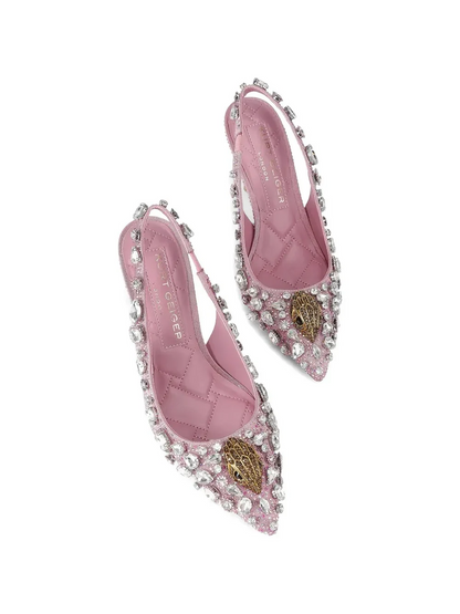 Crystal-embellished pumps