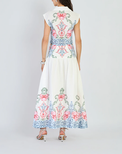 Sleeveless printed dress