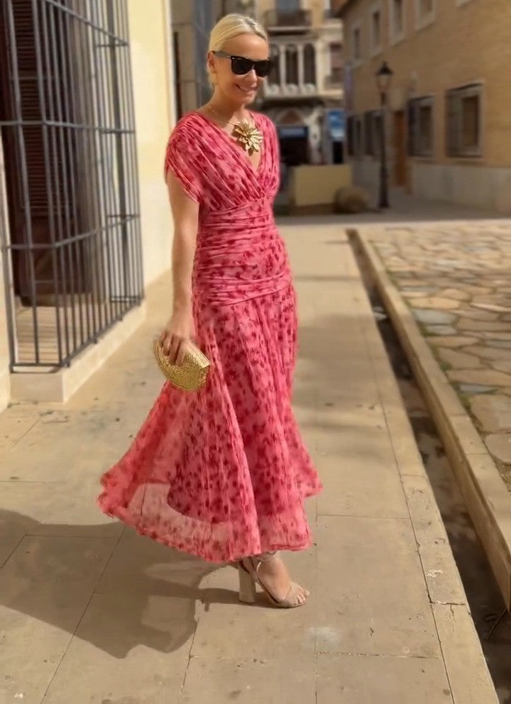 Pleated tulle dress