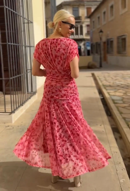 Pleated tulle dress