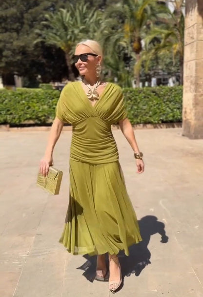 Pleated tulle dress