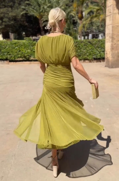 Pleated tulle dress