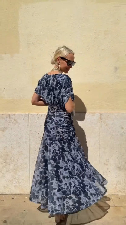 Pleated tulle dress