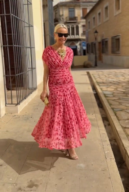 Pleated tulle dress