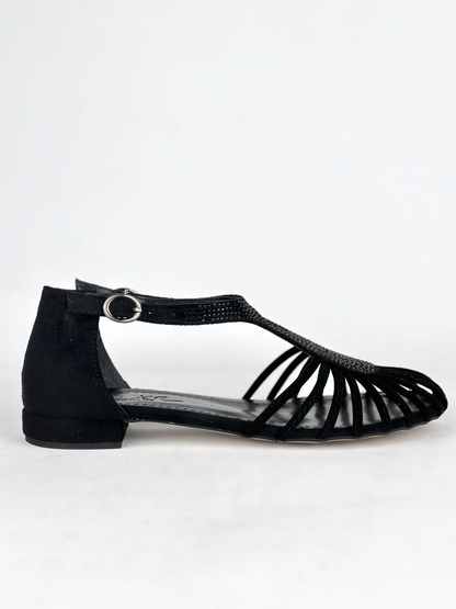Suede Crystal Stone Shoes