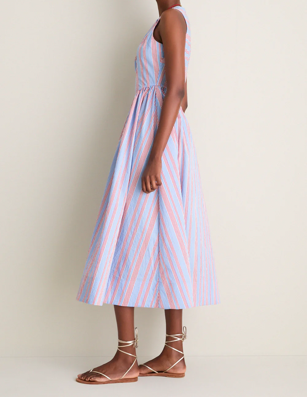 Seaside striped sleeveless dress