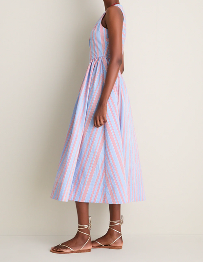 Seaside striped sleeveless dress