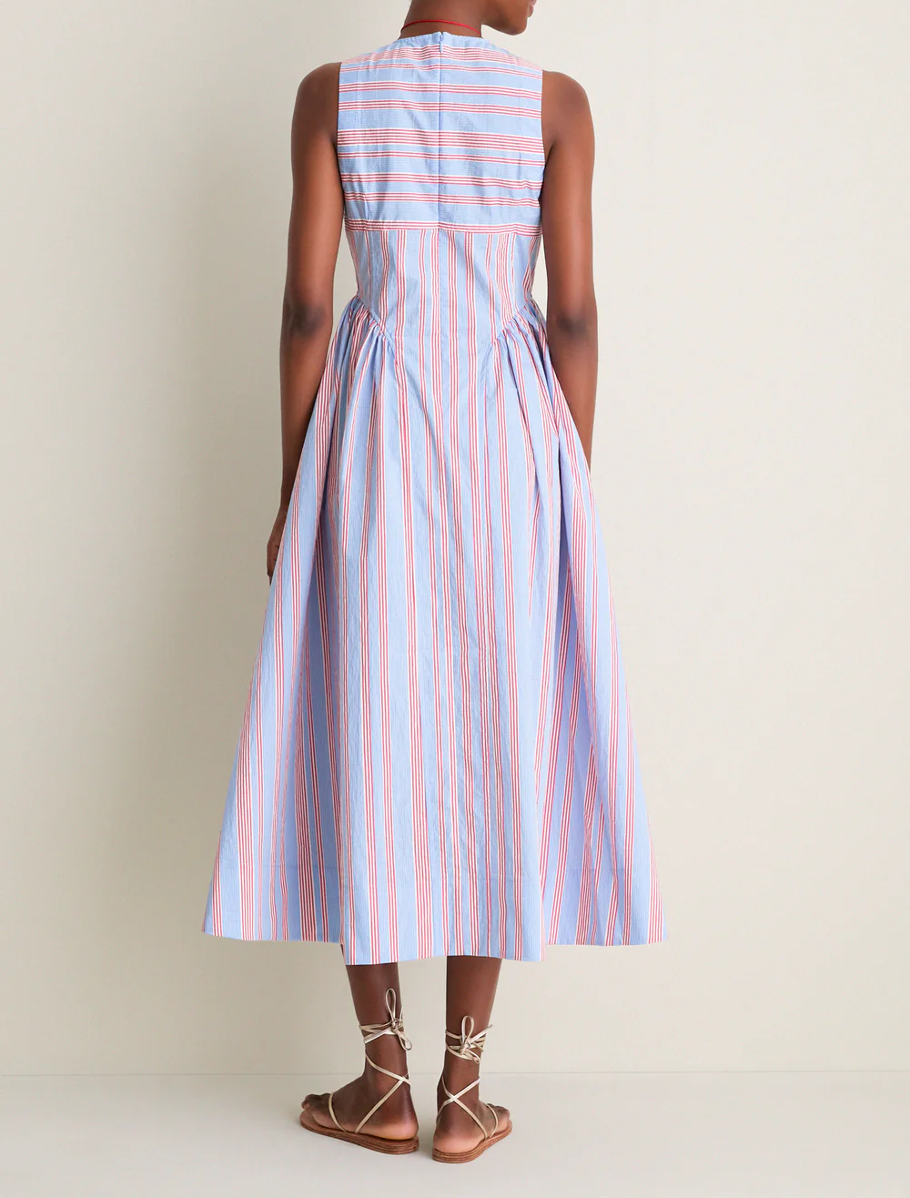 Seaside striped sleeveless dress