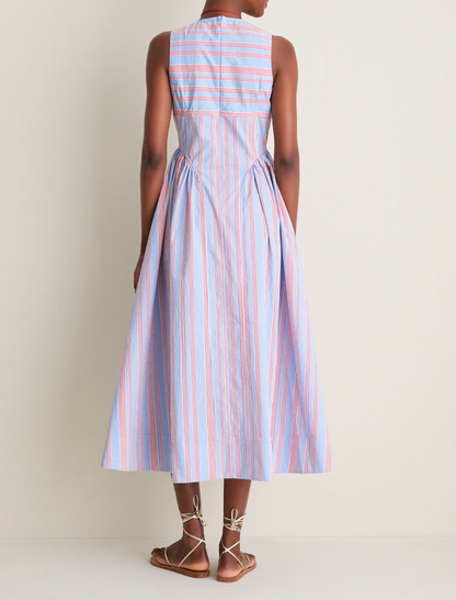 Seaside striped sleeveless dress