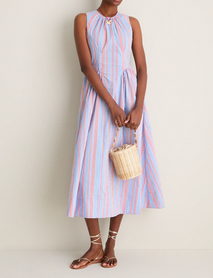 Seaside striped sleeveless dress