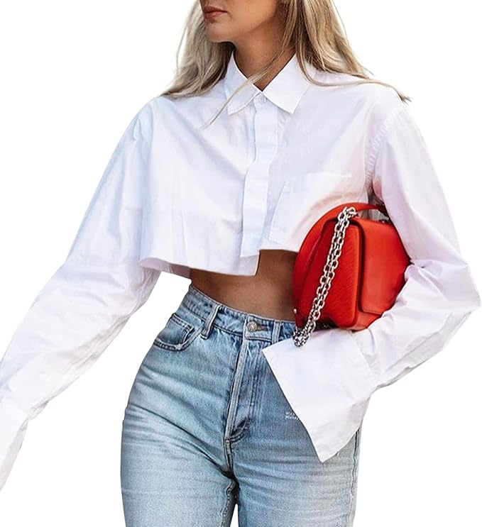 Cropped Button Down Shirt