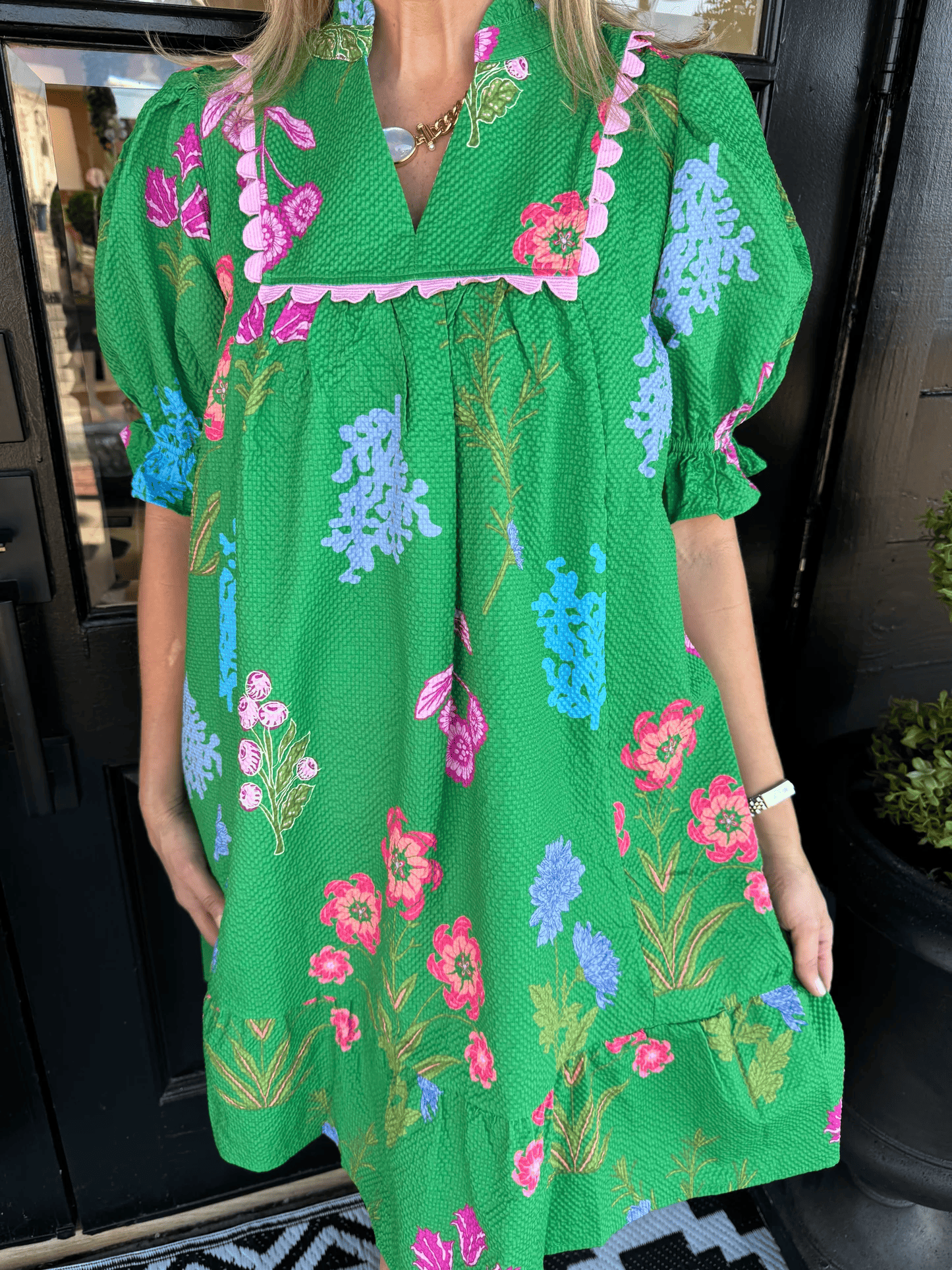 Charlotte Dress - Island Green
