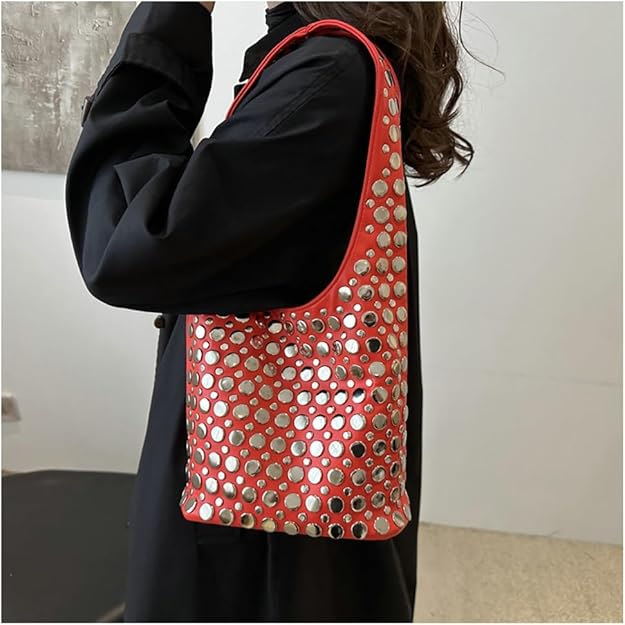 Punk Studded Top Handle Bag