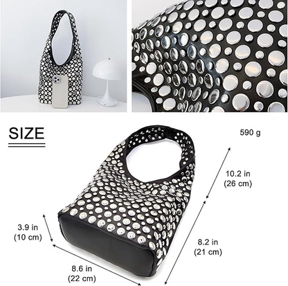Punk Studded Top Handle Bag