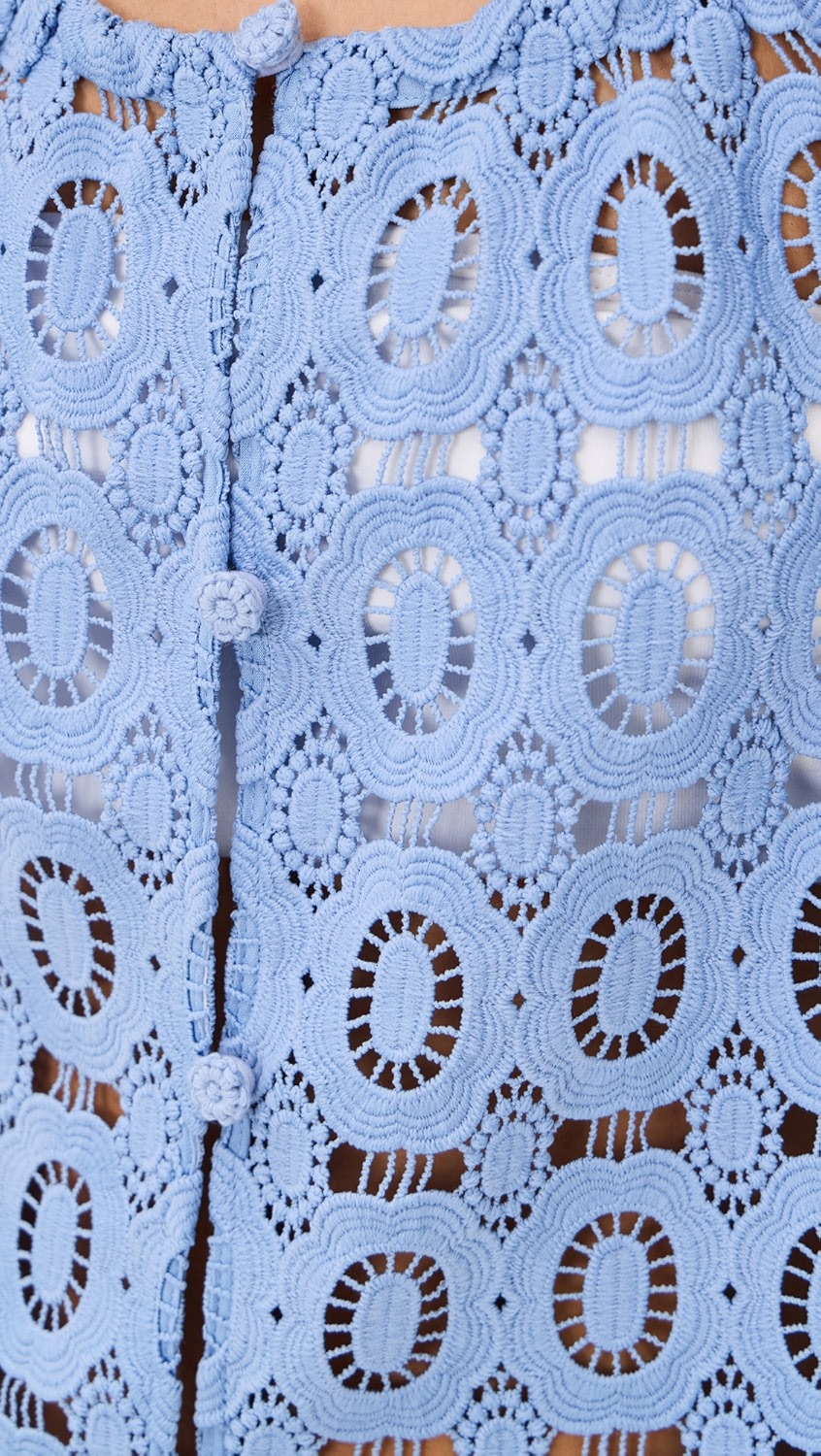 Embroidered openwork set