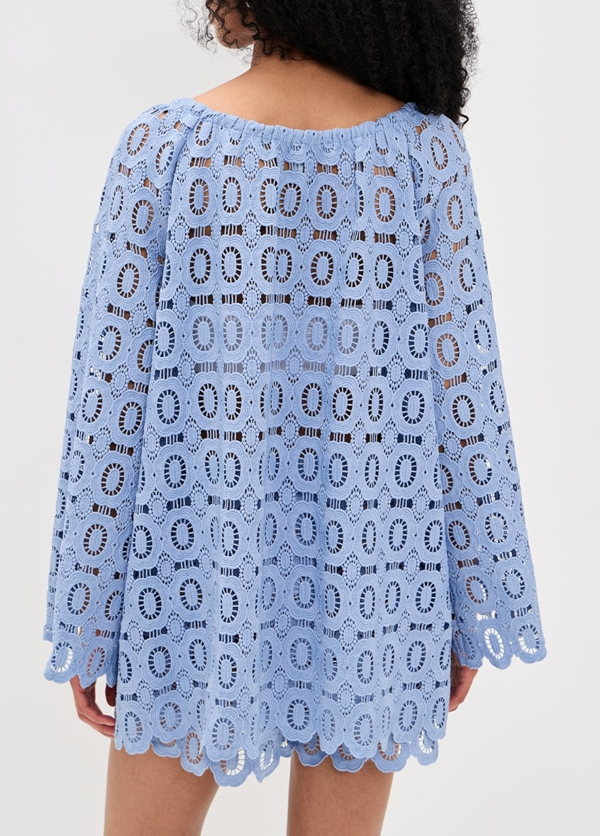 Embroidered openwork set