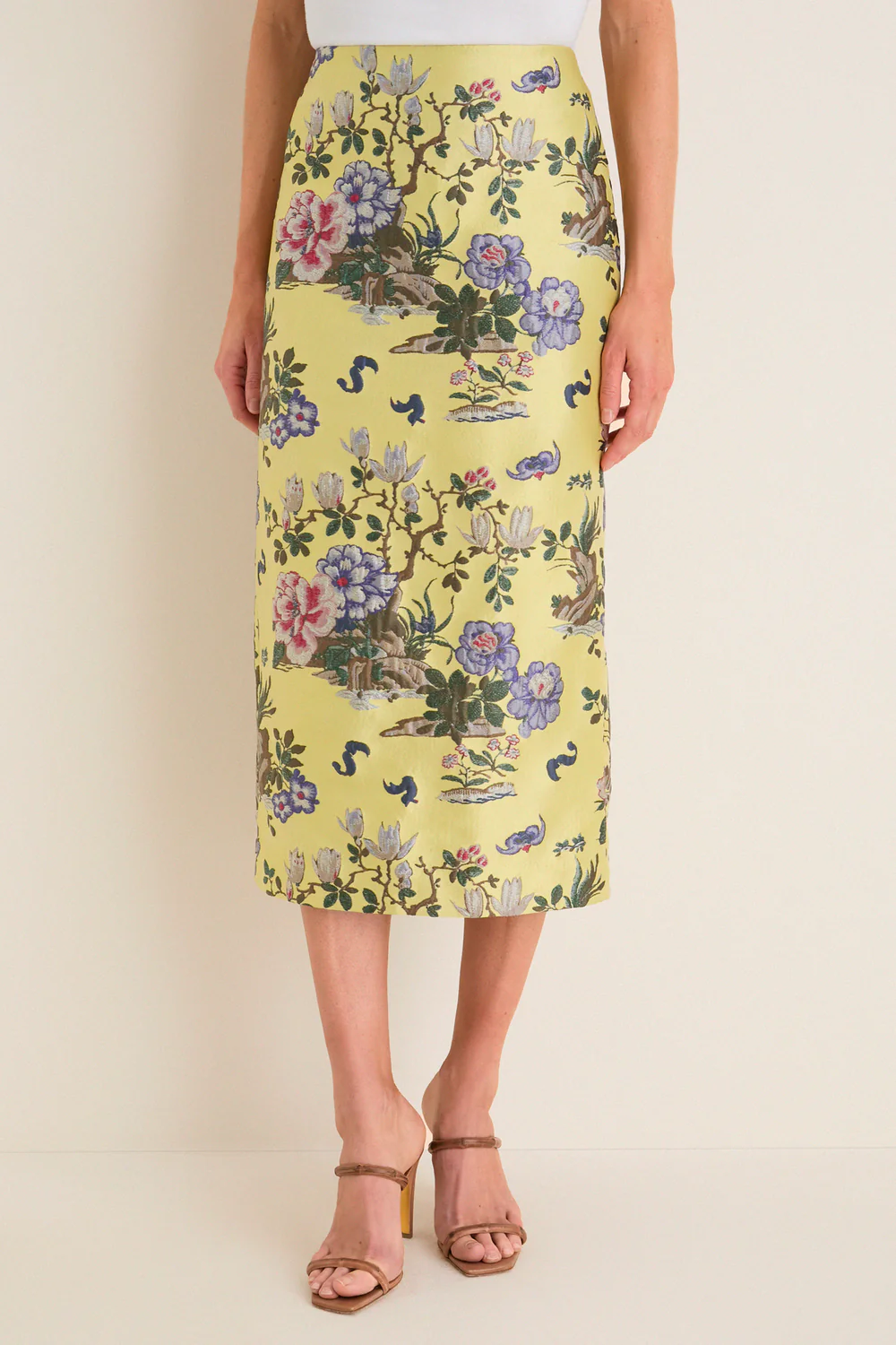 Gilded Chinoiserie Jacquard Skirt