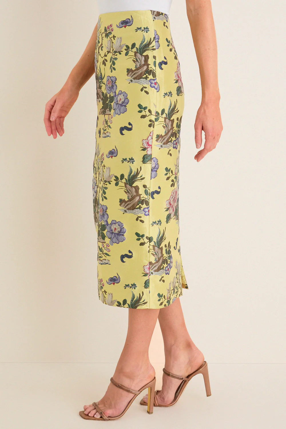 Gilded Chinoiserie Jacquard Skirt