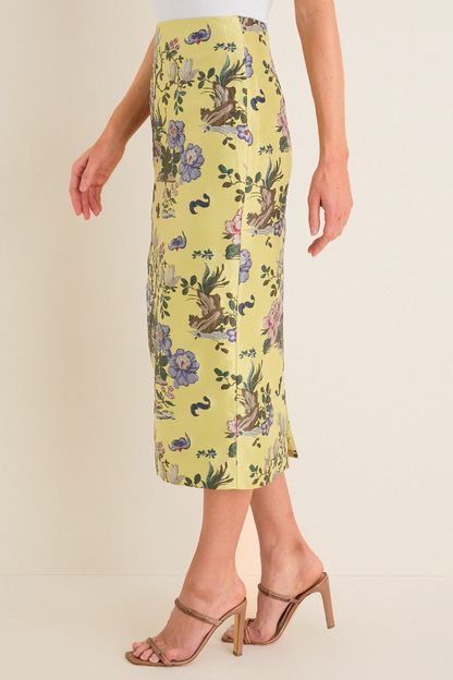 Gilded Chinoiserie Jacquard Skirt