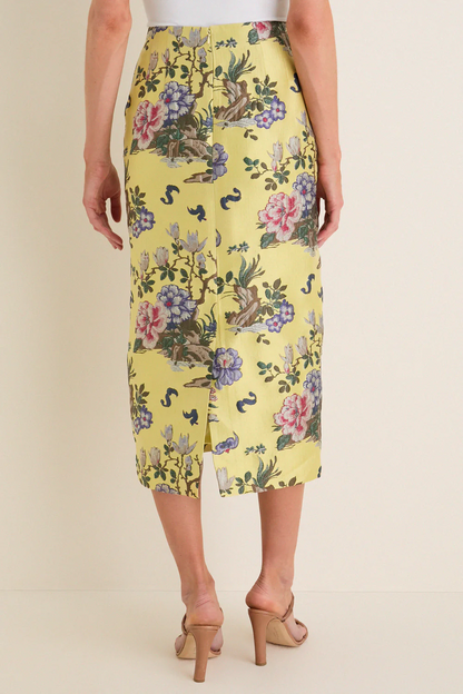 Gilded Chinoiserie Jacquard Skirt