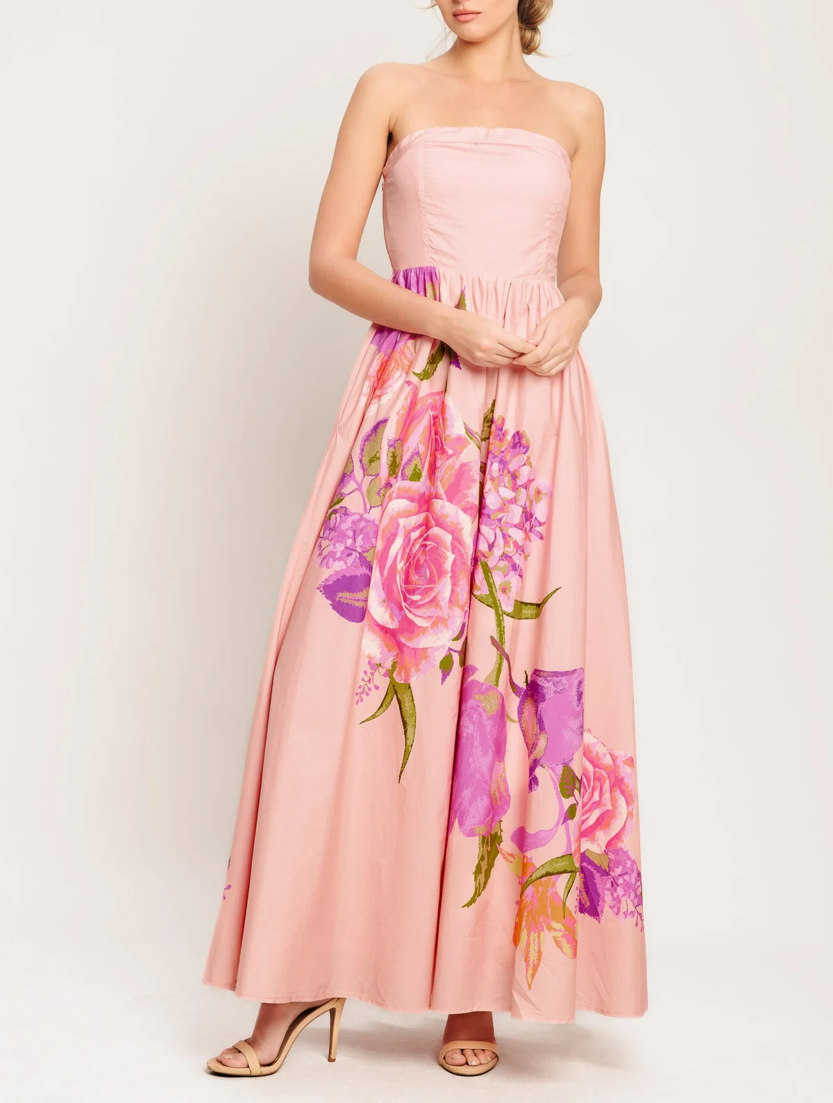 ROSE SERENADE LIGHT PINK MAXI DRESS
