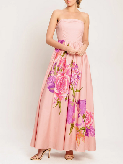 ROSE SERENADE LIGHT PINK MAXI DRESS