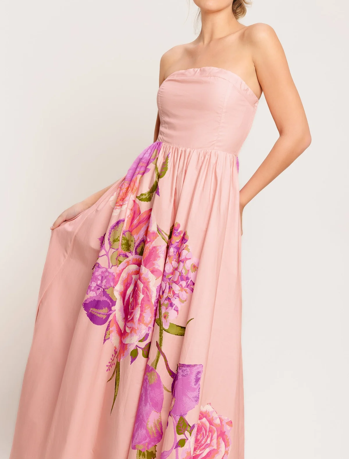 ROSE SERENADE LIGHT PINK MAXI DRESS