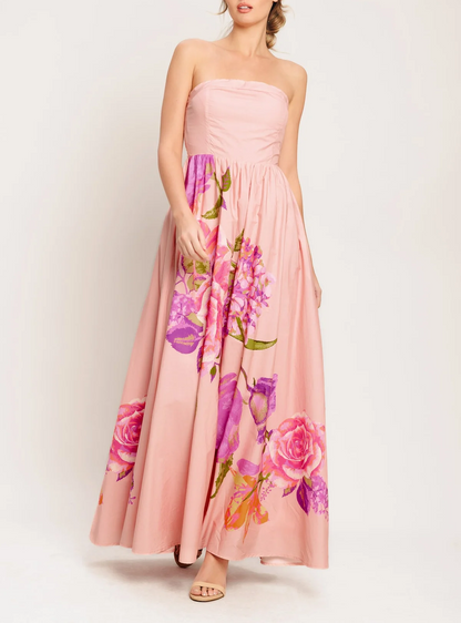 ROSE SERENADE LIGHT PINK MAXI DRESS