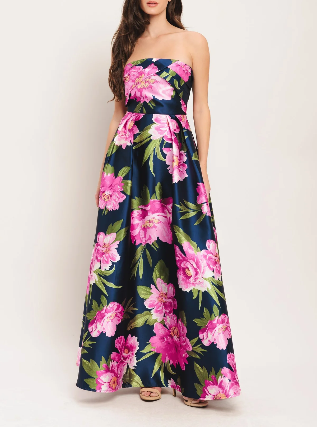 LUNA FLORA NAVY MAXI DRESS