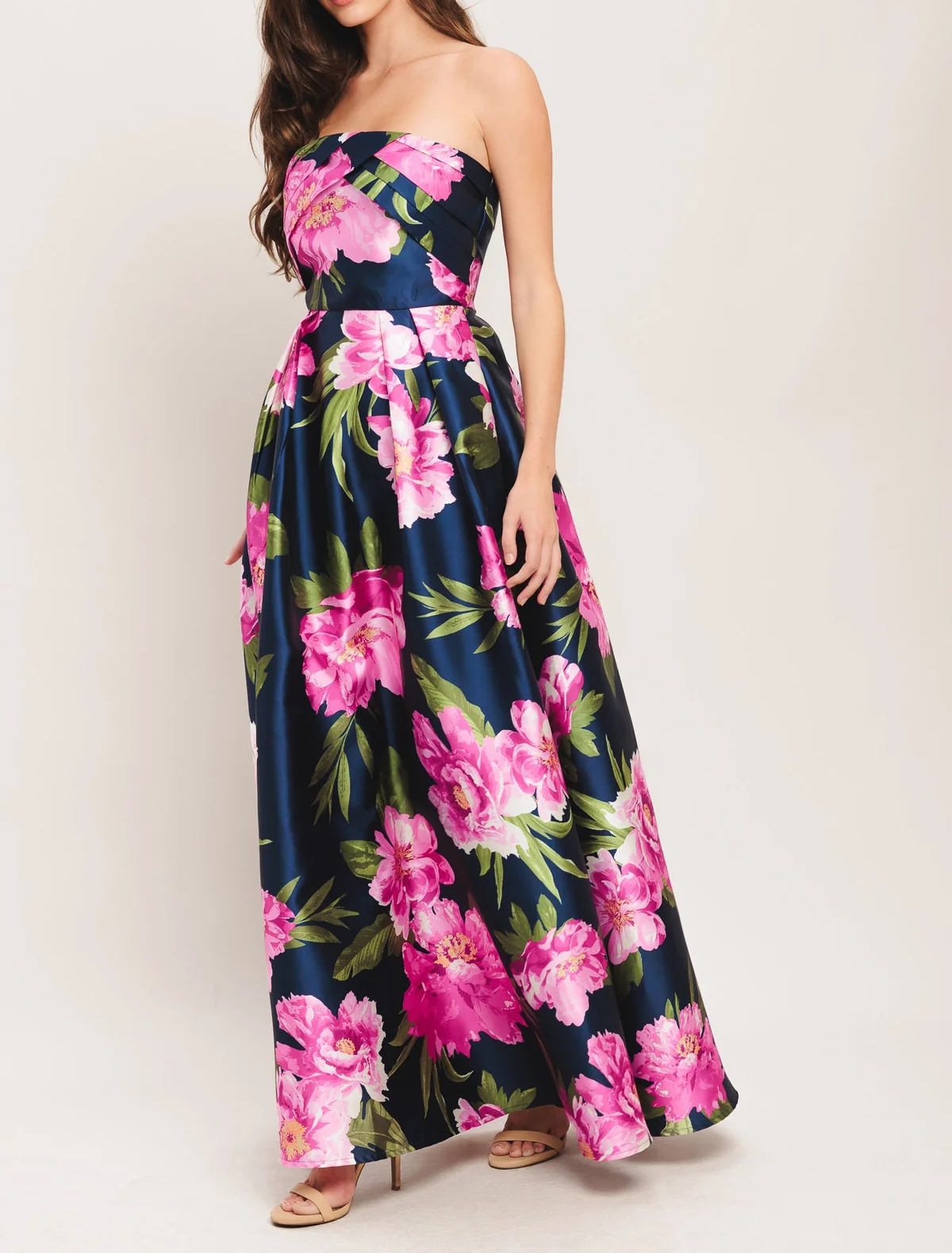 LUNA FLORA NAVY MAXI DRESS