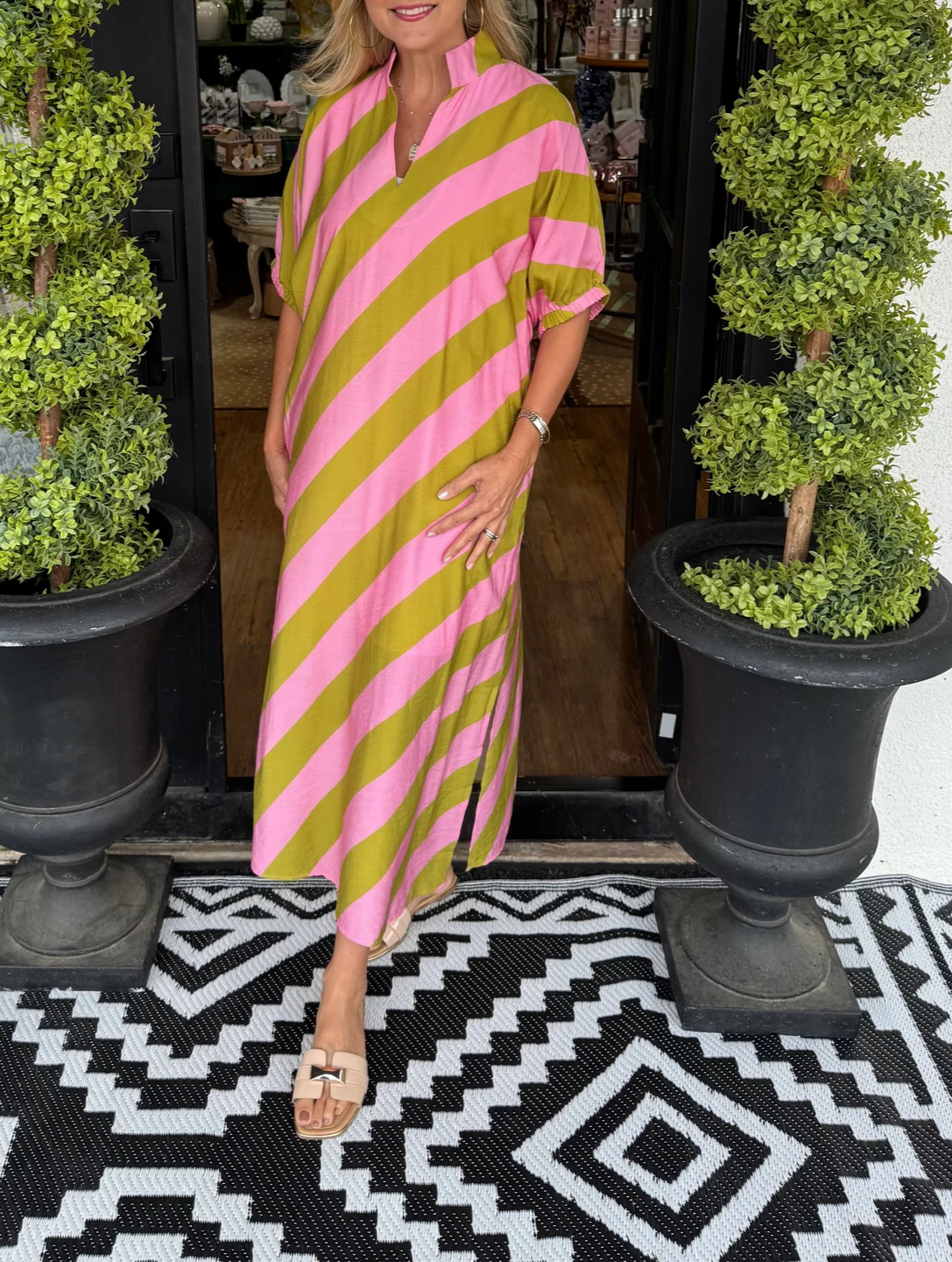 Camila Dress - Kiwi Pink