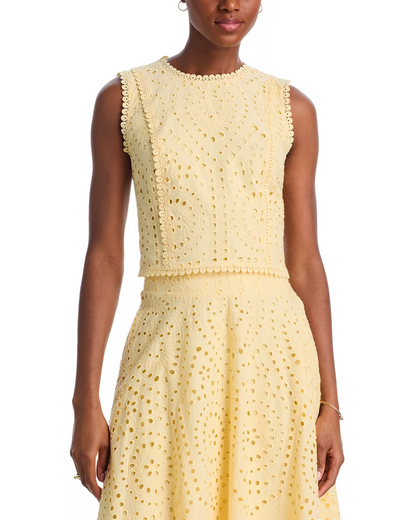 Eyelet Sleeveless Tank & Eyelet Maxi Dress
