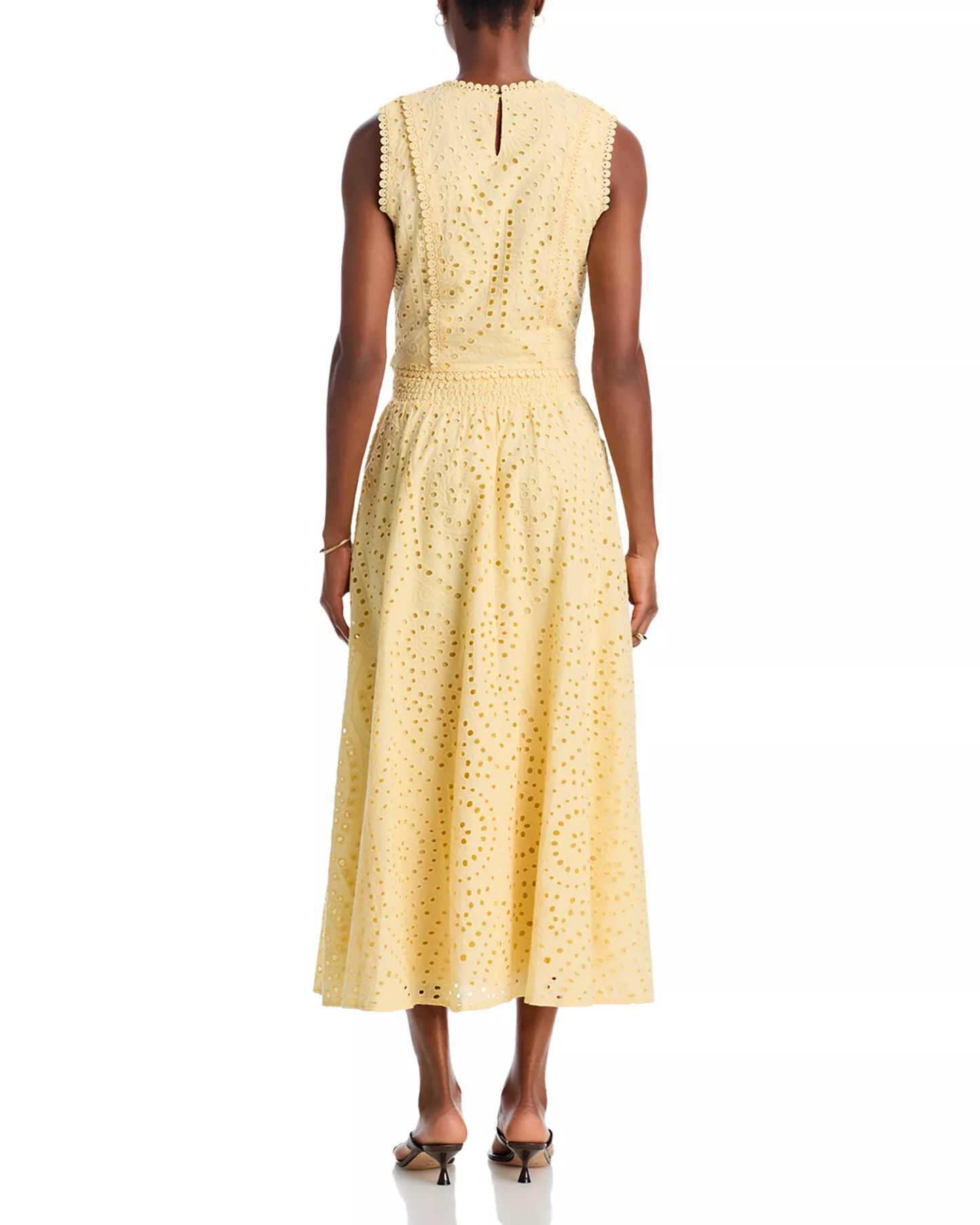 Eyelet Sleeveless Tank & Eyelet Maxi Dress