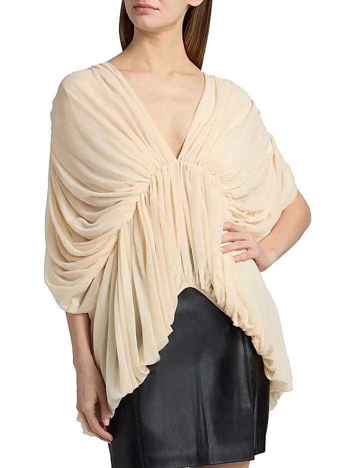 Ruched Dolman Sleeve Top